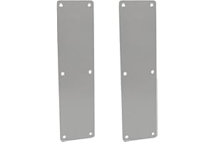 Guijinhao 2pcs Door Finger Push Plate with Screw with Holes and Screws Fire, Push 300 x 80mm Stainless Steel Brushed Plate Do