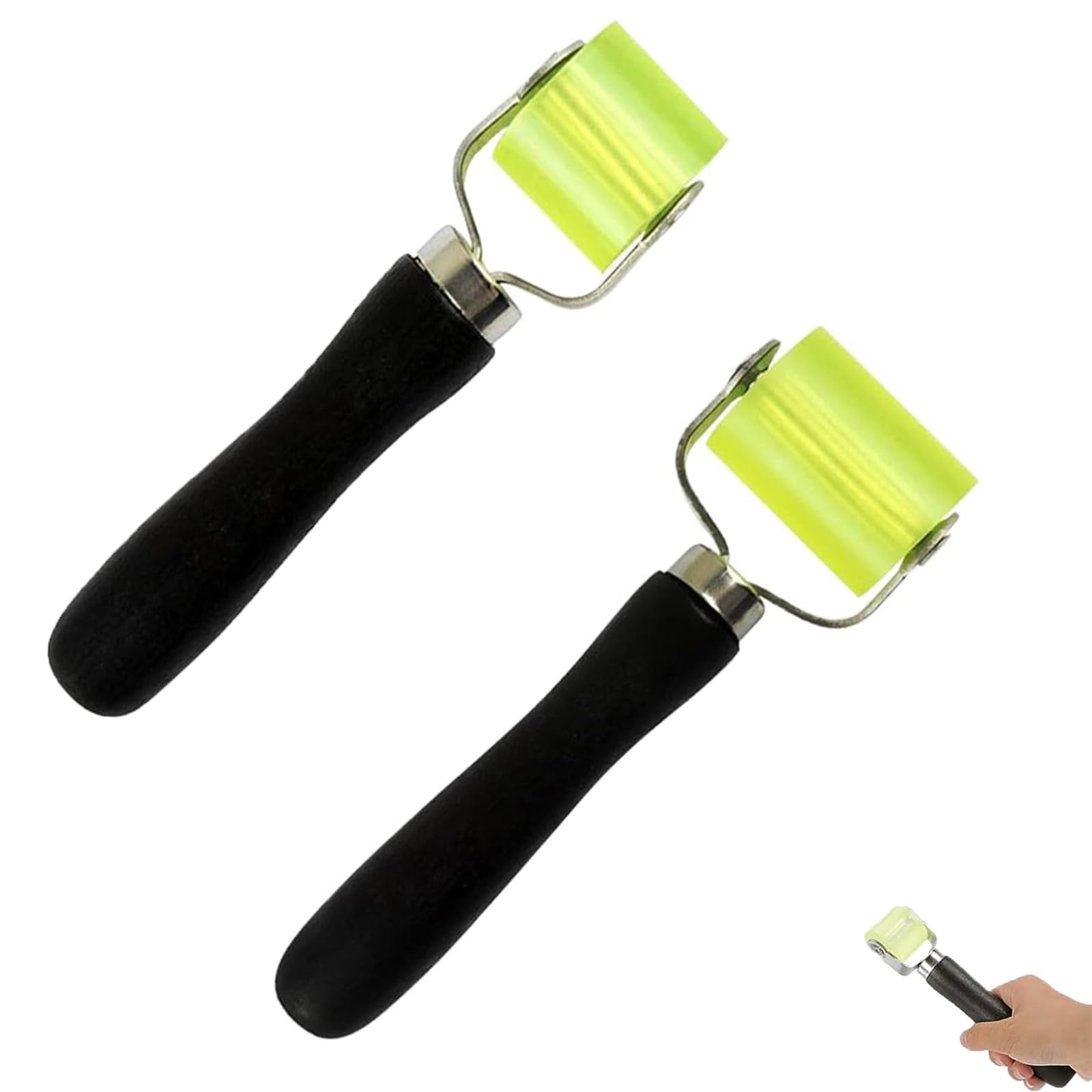 Pressure Roller, 2 Pieces Pressure Roller, Car Sound Insulation Pressure Roller, Professional Silicone Roller, Rubber Pressure Roller Tool for Edge Sealing and Welding PVC Tarpaulins