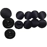 MisterShop® Brand Deluxe Black Tuxedo Suit Buttons 11 Piece Set- Made in USA