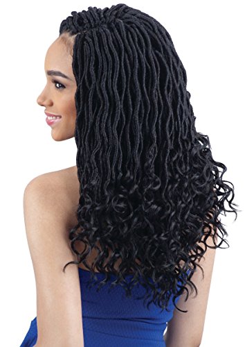 GODDESS LOC 14" (1B Off Jet Black) - FreeTress Synthetic Crochet Braid