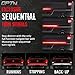OPT7 60″ Redline Triple LED Tailgate Light Bar w/Sequential RED Turn Signal – 1,200 LED Solid Beam – Weatherproof No Drill Install – Full Function Reverse Brake Running 2yr Warrantythumb 3