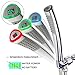 YOO.MEE LED Thermometer Handheld Shower Heads, Water Powered Light to Display Fahrenheit, Special for Skin Showering, Child and Pet Shower, Shower Accessories w/ 79'' Hose, Bracket, Polished Chrome