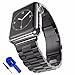 HUANLONG Solid Stainless Steel Band Compatible with Apple Watch 49mm 46mm 45mm 44mm 42mm 41mm 40mm 38mm, Metal Strap for iWatch Series Ultra/Ultra2/10/9/8/7/6/5/4/3/2/1 SE Women and Men(42mm/44mm/45mm/46mm/49mm Black)