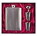 Hip Flask Set Silver 8 Oz Gift 100% Stainless Steel(304/18-8 SS).Bonus 2 Shot Glass+1Funnel+1Giftbox.Flask Leak Proof Tested.Flask for Liquor/Alcohol.Flask for Men/Women DonHill (TM)