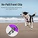 PoyPet No Pull Dog Harness, Reflective Comfortable Vest Harness with Front & Back 2 Leash Attachments and Easy Control Handle Adjustable Soft Padded Pet Vest for Small to Large Dogs (Purple,M)
