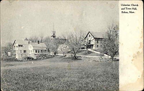 Unitarian Church And Town Hall Bolton Massachusetts Ma Original