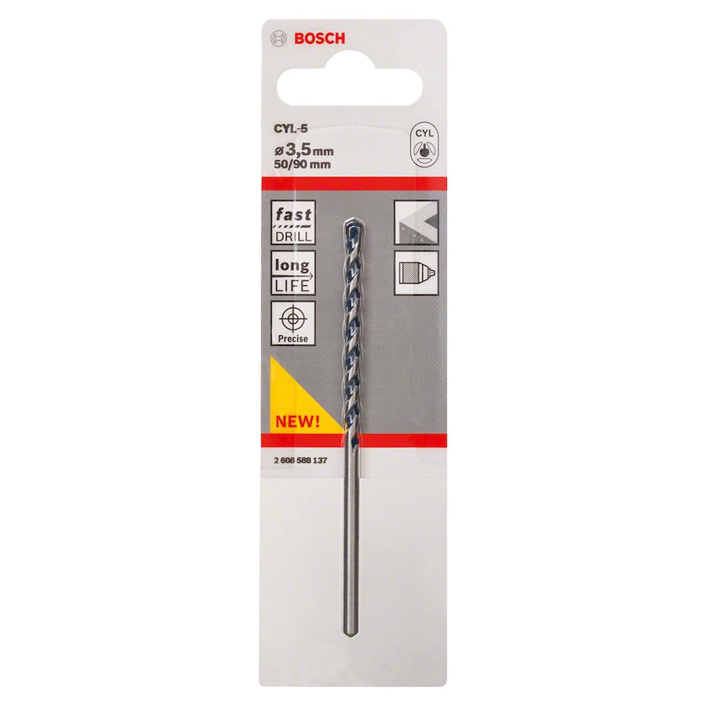 Bosch Professional 1x CYL-5 Concrete Drill Bit (for Concrete, Ø 3,5 x 90 mm, Robust Line, Accessories for Impact Drills)