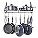ZESPROKA FBA_JW-SL5E-AJVR Kitchen Wall Pot Pan Rack,with 10 Hooks,Black