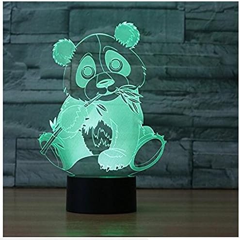 SUPERIORVZND 3D Panda Night Light Remote Control Power Touch Switch Table Desk Optical Illusion Lamps 16 Color Changing Lights Home Decoration Xmas Birthday Gift