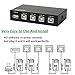 Updated Metal Case 4 Ports USB 2.0 Manual Share Sharing Switch Switcher Adapter Box Hub Allow 4 Computers Share 1 USB Device Like Printer, Scanner, Camera, Keyboard