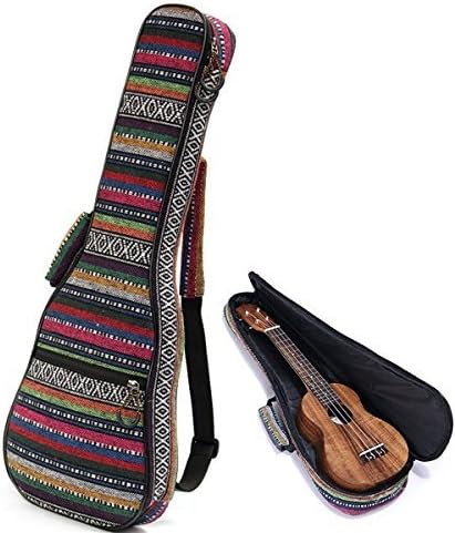 Soft Pad Cotton Folk Style Hand Portable Bag Case Cover for 23 inch Ukulele