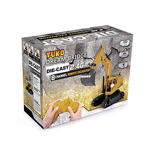 Tuko Remote Control Excavator Toys RC Engineering Construction Truck Toy for Ages of 6+ Boy and Girl Gift - Thumbnail 6