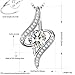 NONNYL The Eye of Lover White Sterling Silver Twist Pendant Necklace for Women