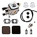 Podoy FS85 Carburetor for Compatible with STIHL C1Q-S97 Gasket Kit with Air Fuel Filer Spark Plug Fuel Line &Grommet FS80 FS80R FS85R FS85T FS85RX String Trimmer