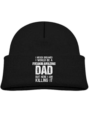 Boy Amazing Dad Toddler Infant Baby Cotton Soft Cute Knit Kids Hat Beanies Cap Black