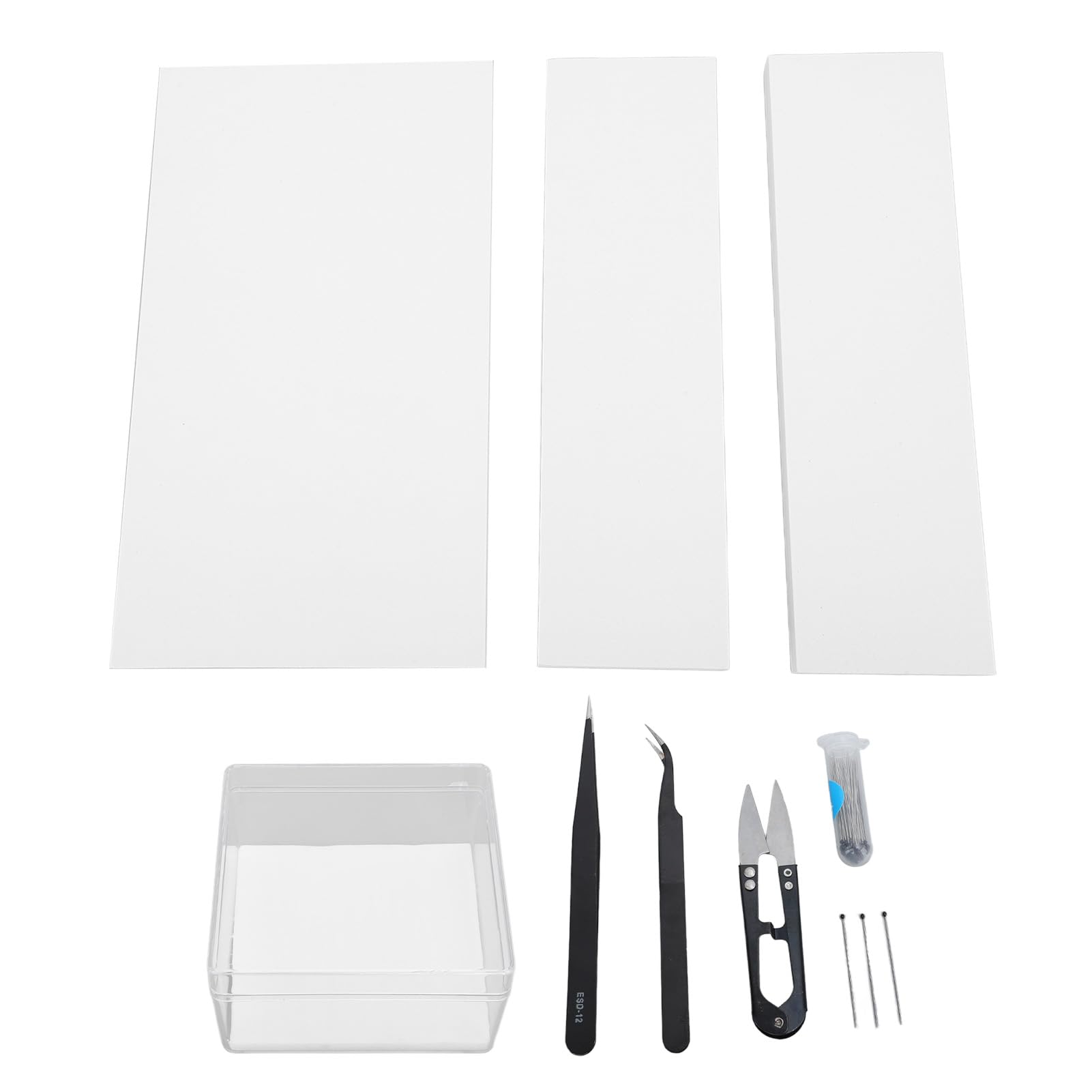 Insect Specimen Tools Kit, 8 Sheets Paper Press EVa Foam Butterfly Board 100 Stainless Steel Butterfly Pins Butterfly Insect Pinning Kit Entomology Collection Supplies