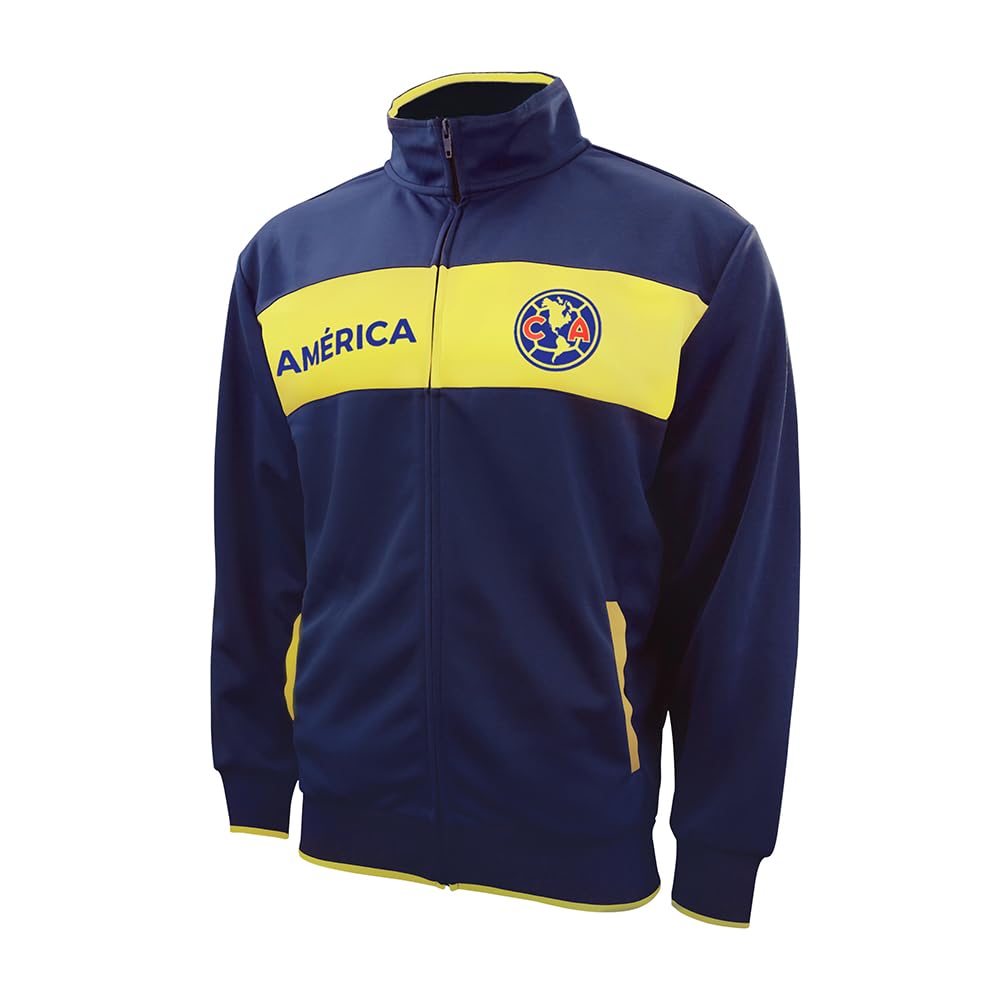 Icon Sports Officially Licensed Club América Soccer Track Jacket - Unisex Adult - CA52TJ Navy XL Image