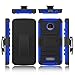 Elegant Choise Moto Z Play Case, Moto Z Play Holster Case, Heavy Duty Dual Layer Full Body Protective Kickstand Case Cover with Belt Clip Holster Case for Moto Z Play Droid (Dark Blue)