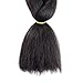 Forevery Braiding Hair 24 Inch Jumbo Braids Color Braiding Hair 5 Packs Black Braiding Hair Kanekalon Jumbo Braiding Kenakalon Hair Braid Hair (5pcs,Black Color 1B#)