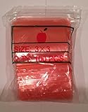 3030 Apple Mini Ziplock 100 Baggies Red Color Colored 100 Bags 3