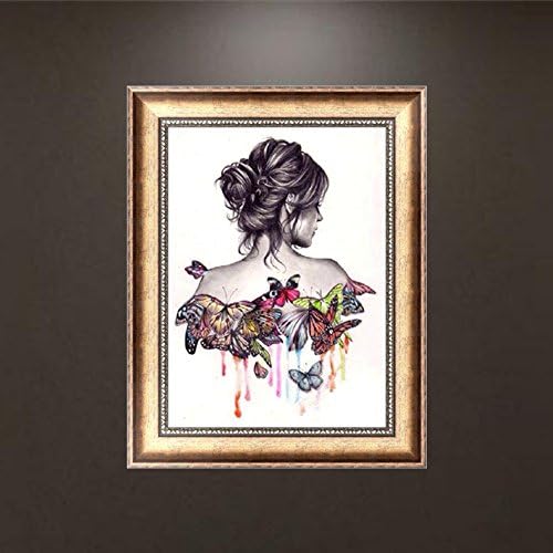 MEXUD Butterfly Beauty Lady DIY 5D Diamond Embroidery Painting Cross Stitch Home Decor