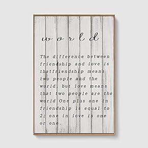 Framed Canvas Home Artwork Decoration Vintage Wood Canvas Wall Art for Living Room, Bedroom - 16x24 inches