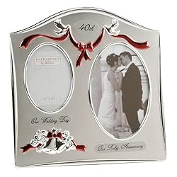 Anniversary Photo Frame Happy Anniversary 40th Ruby