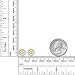 Gem Stone King 18K Yellow Gold Plated Silver White Zirconia Stud Earrings with Jackets For Women (0.44 Cttw, Gemstone Birthstone, Round 1.3MM)