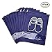 Vovoly Portable Travel Shoe Bags Dustproof Shoe Organizer for Men and Women Water-resistant Space Saving Storage Bags Navy Blue (10 pcs)
