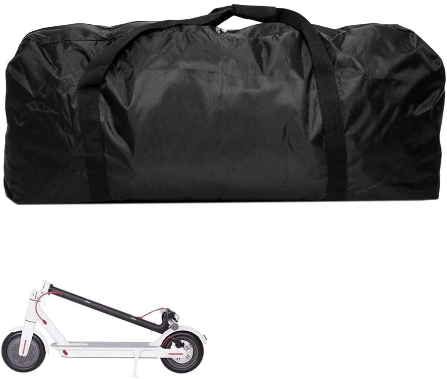 Foldable Electric Scooter Bag Waterproof Tear Resistant Oxford Cloth Kick Scooter Carrying Pouch Handbag with Smooth Zip and Ergonomic Shoulder Strap for Xiaomi Mijia M365 Segway Scooter, Black