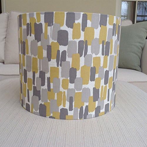 CORHOMO Handmade Lampshade 'Sundowner' Yellow, Mustard, Saffron, Grey