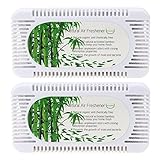 Refrigerator Deodorizer, Air Filter for Fridge Freezer Odor Eliminator,Activated Charcoal Produce Preserver Remover Absorbs Odors, Air Freshener Box Outperforms Air Purifying Bags Baking Soda 10X