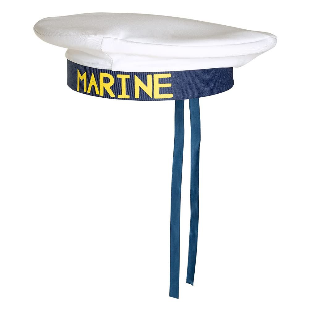 Boland - Navy Marine Sailor Hat for Adults, White, One Size, 44368