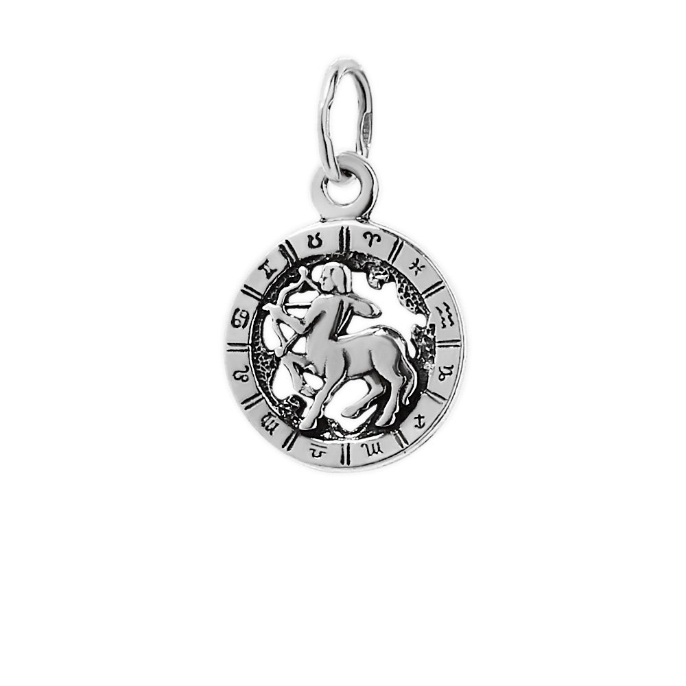 NKlaus 925 Sterling Silver Pendant Horoscope Zodiac Sign Sagittarius 6325