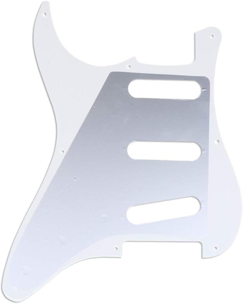 Musiclily Pro 8-Hole Guitar Strat Pickguard for JPN Fender Japan 57 Vintage Style Stratocaster, 1Ply White - Image 3