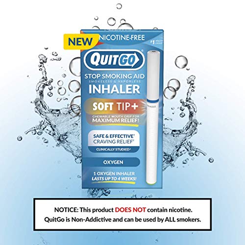 Quit Smoking Aid Oxygen Inhaler + Soft Tip Chewable Filter to Help Curb