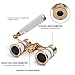 Uarter Opera Glasses Theater Vintage Binoculars With Handle Silver with Gold Trim 3X25