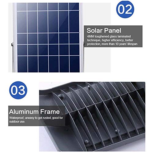 image for SZYOUMY Solar Street Flood Lights IP65 Outdoor Lamp 100W 5500 Lumens W