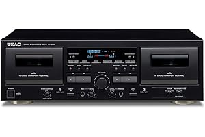 TEAC W-1200 Dual Cassette Deck with Recorder/USB/Pitch/Karaoke-Mic-in and Remote