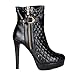 Women Faux Suede Pull On Chunky Heel Drawstring Ankle Bootie