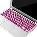 MOSISO Protective Keyboard Cover Skin Compatible with MacBook Air 11 inch (Models: A1370 & A1465), Rose Red