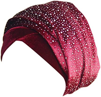 Womens Pleated Beanie Hat- Diadia Ladies India Stretch Retro Print Cotton Turban Hat Head Scarf Wrap Cap - Mothers Days Gifts for Mum (C)