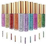 Eyeliner Glitter,ROPALIA 10 Pcs Shimmer Liners Waterproof Natural Eyes Makeup (10Pcs)