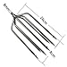 Lonkiktik Fishing Harpoon Fishing Spear Gig Gaff Fork Hook with 8mm Screw for Frog Barbed Stainless Steel 7 Prong Tine (7 Round Prong)