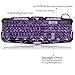 BlueFinger LED Gaming Keyboard,Mechanical Feeling USB Wired Computer Keyboard,114 Keys Letters Glow,3 Color Blue/Red/Purple Led Backlit Keyboard for Laptop PC Computer Game Work