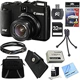 Beach Camera E4CNPSG16 Canon PowerShot G16 12.1 MP CMOS Digital Camera with 5x Optical Zoom and 1080p Full-HD Video Ultimate Bundle