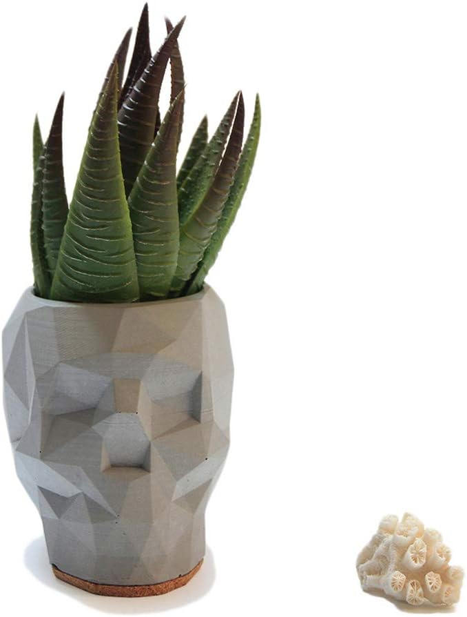 Geometric Skull Flower Pot molds, Concrete Pot Moulds,Concrete Pen Holder molds