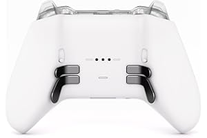 eXtremeRate Replacement Bottom Shell for Xbox One Elite Series 2 Controller, Custom White Back Housing Shell Cover for Xbox Elite Series 2 Core Wireless Controller Model 1797