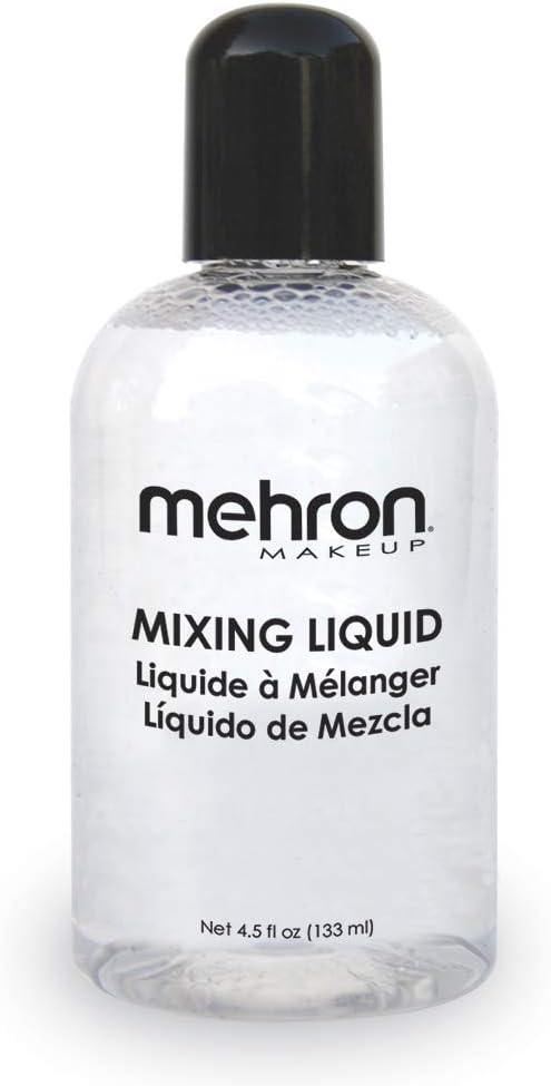 Mehron Theatrical Mixing Liquid 133ml for Metallic Powder & Glitter Makeup