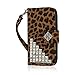 Hydro Icon / Hydro Life Wallet Case, MPERO FLEX FLIP Wallet Case for Kyocera Hydro Icon / Hydro Life - Studded Leopard